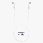 TV, Audio-Video si Foto - Portabile audio - Casti audio - Curea pentru casti Apple AirPods 3/AirPods 2/AirPods Pro, Kwmobile, Alb, Silicon, 56992.02 - Infinity.ro