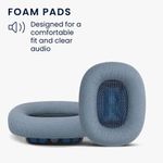 TV, Audio-Video si Foto - Portabile audio - Casti audio - Set 2 Perne de urechi pentru casti Apple AirPods Max, Kwmobile, Albastru, Piele ecologica, 55895.04 - Infinity.ro