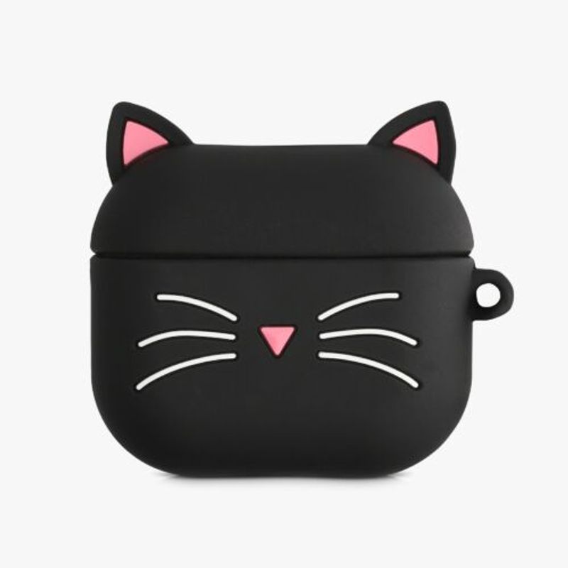 Laptop, Telefoane si Tablete - Telefoane mobile si accesorii - Accesorii Telefoane - Huse telefoane - Husa pentru casti Apple AirPods 3, Kwmobile, Negru/Alb, Silicon, 56542.01 - Infinity.ro