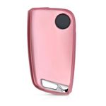 Auto si Moto - Electronice auto - Accesorii electronice auto - Husa Cheie Auto pentru VW/Skoda, 3 Butoane, Silicon, Rose Gold, 52815.02 - Infinity.ro