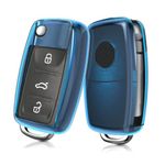 Auto si Moto - Electronice auto - Accesorii electronice auto - Husa Cheie Auto pentru VW/Skoda/Seat, 2-3 Butoane, Silicon, Albastru, 47188.04 - Infinity.ro
