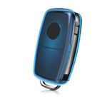 Auto si Moto - Electronice auto - Accesorii electronice auto - Husa Cheie Auto pentru VW/Skoda/Seat, 2-3 Butoane, Silicon, Albastru, 47188.04 - Infinity.ro