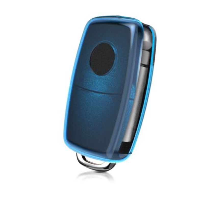Auto si Moto - Electronice auto - Accesorii electronice auto - Husa Cheie Auto pentru VW/Skoda/Seat, 2-3 Butoane, Silicon, Albastru, 47188.04 - Infinity.ro