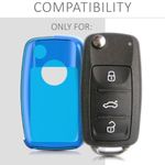 Auto si Moto - Electronice auto - Accesorii electronice auto - Husa Cheie Auto pentru VW/Skoda/Seat, 2-3 Butoane, Silicon, Albastru, 47188.04 - Infinity.ro