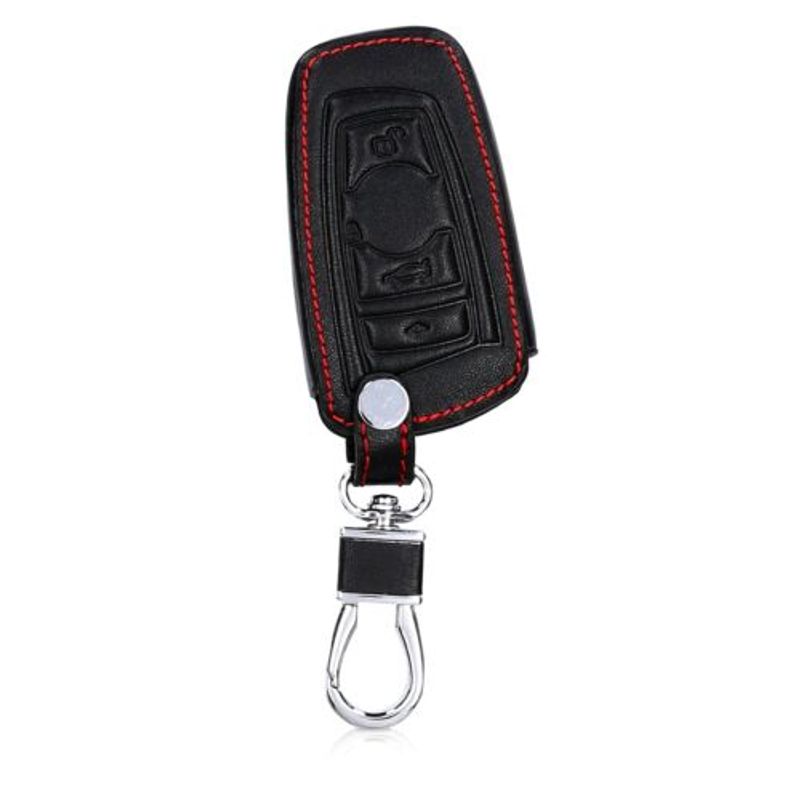 Auto si Moto - Electronice auto - Accesorii electronice auto - Husa Cheie Auto pentru BMW, 3 Butoane, Keyless Go, Piele ecologica, Negru, 43955.01 - Infinity.ro