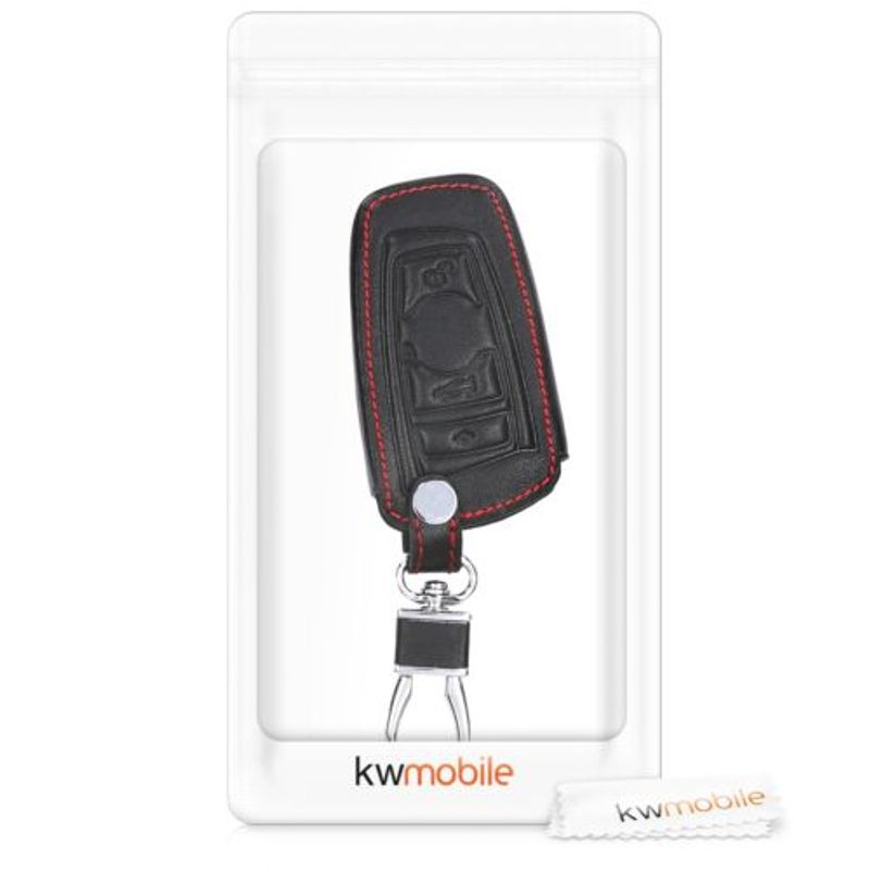 Auto si Moto - Electronice auto - Accesorii electronice auto - Husa Cheie Auto pentru BMW, 3 Butoane, Keyless Go, Piele ecologica, Negru, 43955.01 - Infinity.ro