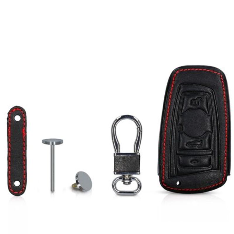 Auto si Moto - Electronice auto - Accesorii electronice auto - Husa Cheie Auto pentru BMW, 3 Butoane, Keyless Go, Piele ecologica, Negru, 43955.01 - Infinity.ro