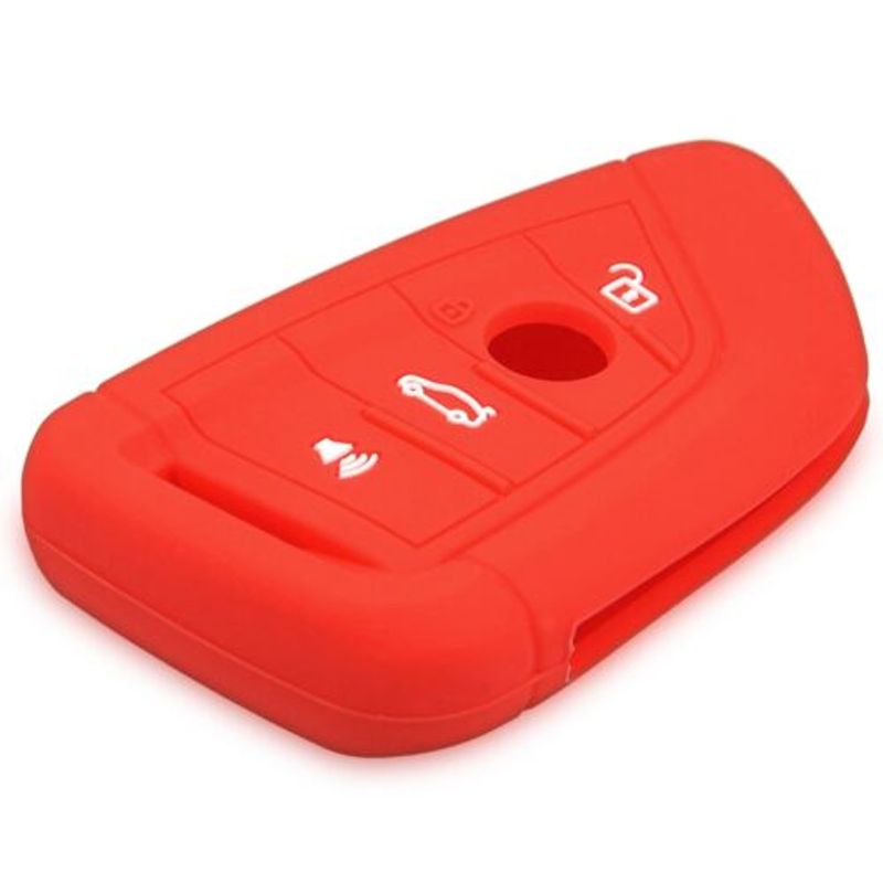 Auto si Moto - Electronice auto - Accesorii electronice auto - Husa Cheie Auto pentru BMW, 4 Butoane, Silicon, Rosu, 42986.09 - Infinity.ro