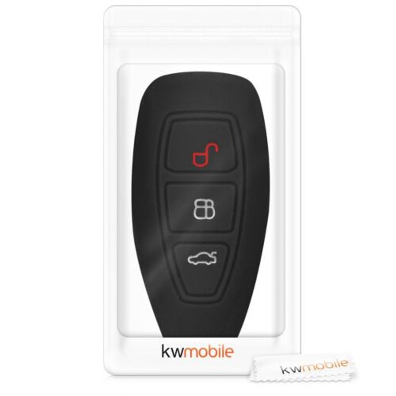 Auto si Moto - Electronice auto - Accesorii electronice auto - Husa Cheie Auto pentru Ford, 3 Butoane, Keyless Go, Silicon, Negru, 41621.01 - Infinity.ro