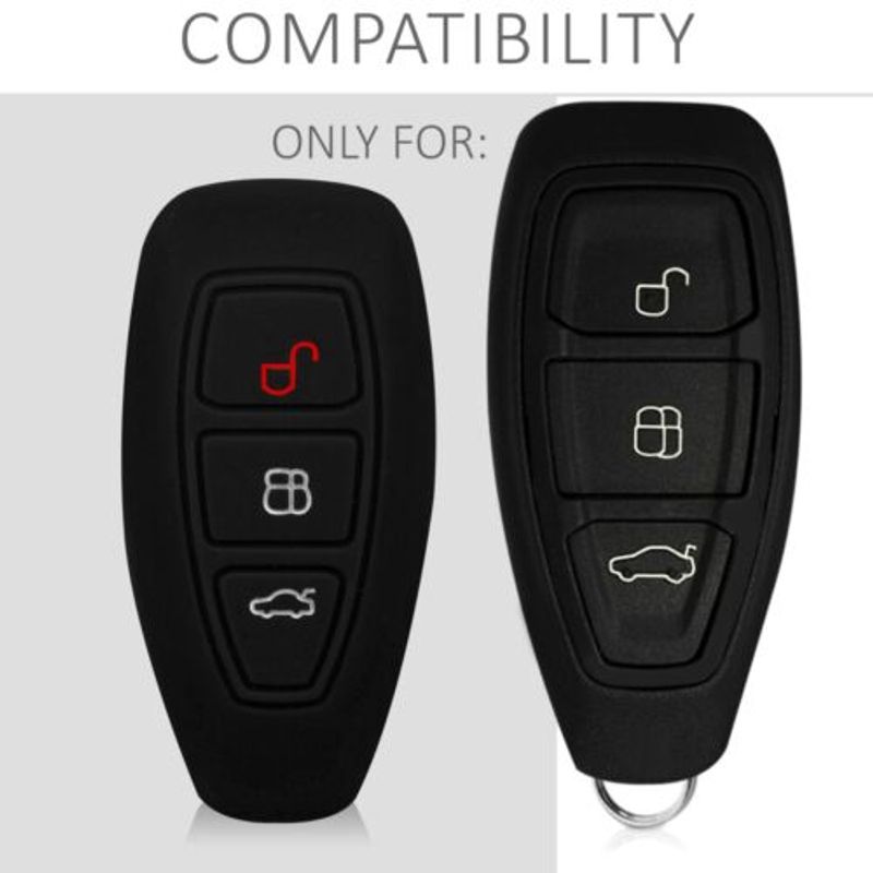 Auto si Moto - Electronice auto - Accesorii electronice auto - Husa Cheie Auto pentru Ford, 3 Butoane, Keyless Go, Silicon, Negru, 41621.01 - Infinity.ro