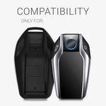 Auto si Moto - Electronice auto - Accesorii electronice auto - Husa Cheie Auto pentru BMW, Display, Kwmobile, Plastic, Negru/Rosu, 49672.02 - Infinity.ro