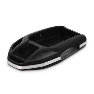 Husa Cheie Auto pentru BMW, Display, Kwmobile, Plastic, Negru/Rosu, 49672.02