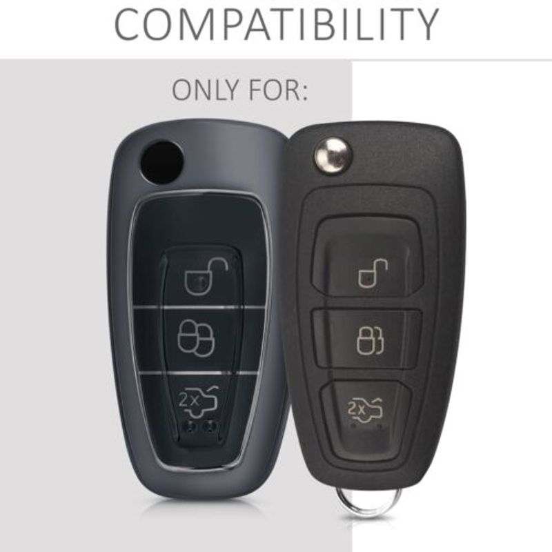 Auto si Moto - Electronice auto - Accesorii electronice auto - Husa Cheie Auto pentru Ford, 3 Butoane, Silicon, Negru, 48039.95 - Infinity.ro