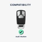 Auto si Moto - Electronice auto - Accesorii electronice auto - Husa Cheie Auto pentru Audi 3 Butoane - Smart Key, Kwmobile, Multicolor, Silicon, 52827.03 - Infinity.ro
