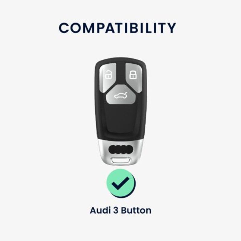 Auto si Moto - Electronice auto - Accesorii electronice auto - Husa Cheie Auto pentru Audi 3 Butoane - Smart Key, Kwmobile, Multicolor, Silicon, 52827.03 - Infinity.ro