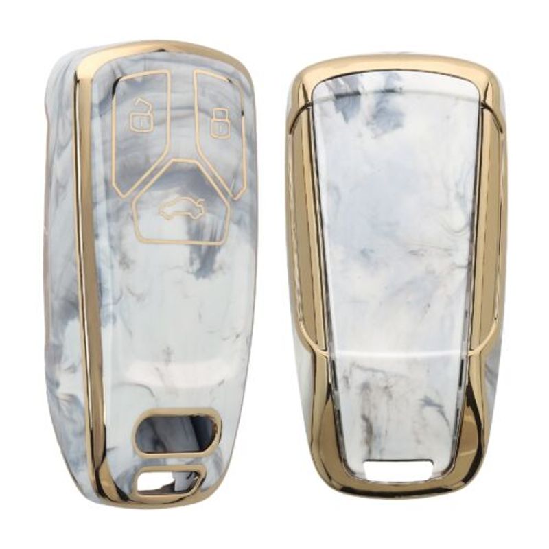 Auto si Moto - Electronice auto - Accesorii electronice auto - Husa Cheie Auto pentru Audi 3 Butoane - Smart Key, Kwmobile, Multicolor, Silicon, 52827.03 - Infinity.ro