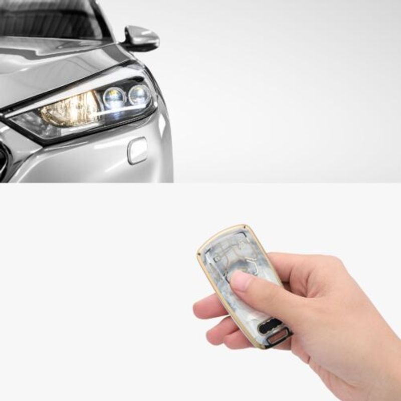 Auto si Moto - Electronice auto - Accesorii electronice auto - Husa Cheie Auto pentru Audi 3 Butoane - Smart Key, Kwmobile, Multicolor, Silicon, 52827.03 - Infinity.ro