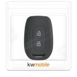 Auto si Moto - Electronice auto - Accesorii electronice auto - Husa Cheie Auto pentru Dacia/Renault, 2 Butoane, Keyless Go, Kwmobile, Silicon, Negru/Albastru, 54813.02 - Infinity.ro