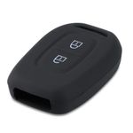 Auto si Moto - Electronice auto - Accesorii electronice auto - Husa Cheie Auto pentru Dacia/Renault, 2 Butoane, Keyless Go, Kwmobile, Silicon, Negru/Albastru, 54813.02 - Infinity.ro