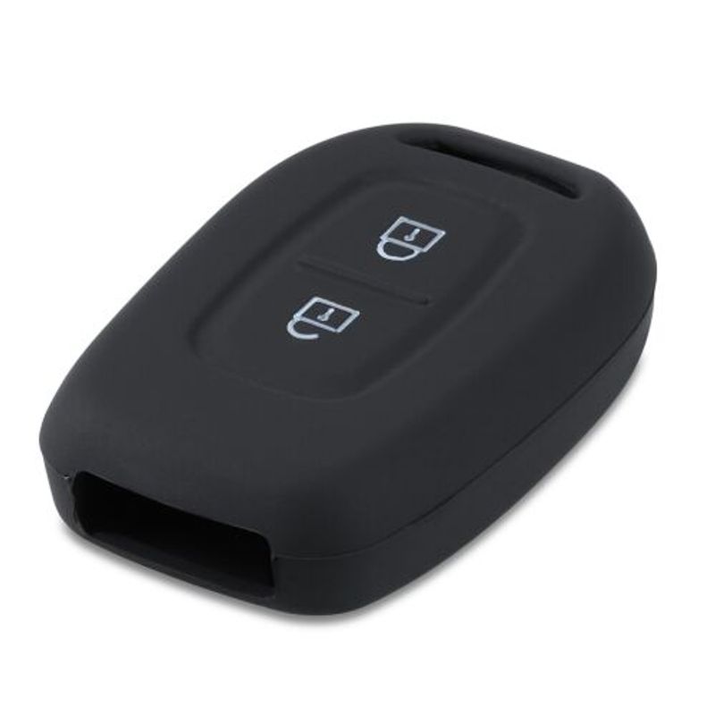 Auto si Moto - Electronice auto - Accesorii electronice auto - Husa Cheie Auto pentru Dacia/Renault, 2 Butoane, Keyless Go, Kwmobile, Silicon, Negru/Albastru, 54813.02 - Infinity.ro