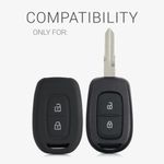 Auto si Moto - Electronice auto - Accesorii electronice auto - Husa Cheie Auto pentru Dacia/Renault, 2 Butoane, Keyless Go, Kwmobile, Silicon, Negru/Albastru, 54813.02 - Infinity.ro