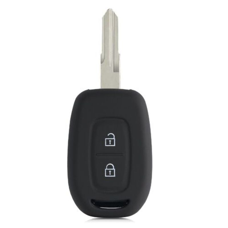 Auto si Moto - Electronice auto - Accesorii electronice auto - Husa Cheie Auto pentru Dacia/Renault, 2 Butoane, Keyless Go, Kwmobile, Silicon, Negru/Albastru, 54813.02 - Infinity.ro