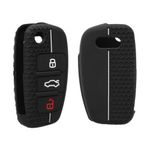 Auto si Moto - Electronice auto - Accesorii electronice auto - Husa Cheie Auto pentru Audi, 3 Butoane, Kwmobile, Silicon, Negru, 53134.03 - Infinity.ro