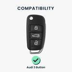 Auto si Moto - Electronice auto - Accesorii electronice auto - Husa Cheie Auto pentru Audi, 3 Butoane, Kwmobile, Silicon, Negru, 53134.03 - Infinity.ro