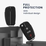 Auto si Moto - Electronice auto - Accesorii electronice auto - Husa Cheie Auto pentru Audi, 3 Butoane, Kwmobile, Silicon, Negru, 53134.03 - Infinity.ro