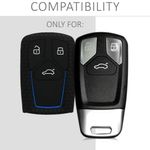 Auto si Moto - Electronice auto - Accesorii electronice auto - Husa Cheie Auto pentru Audi, 3 Butoane, Keyless Go, Silicon, Negru, 43623.17 - Infinity.ro