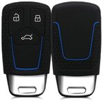 Auto si Moto - Electronice auto - Accesorii electronice auto - Husa Cheie Auto pentru Audi, 3 Butoane, Keyless Go, Silicon, Negru, 43623.17 - Infinity.ro