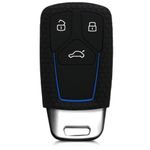 Auto si Moto - Electronice auto - Accesorii electronice auto - Husa Cheie Auto pentru Audi, 3 Butoane, Keyless Go, Silicon, Negru, 43623.17 - Infinity.ro