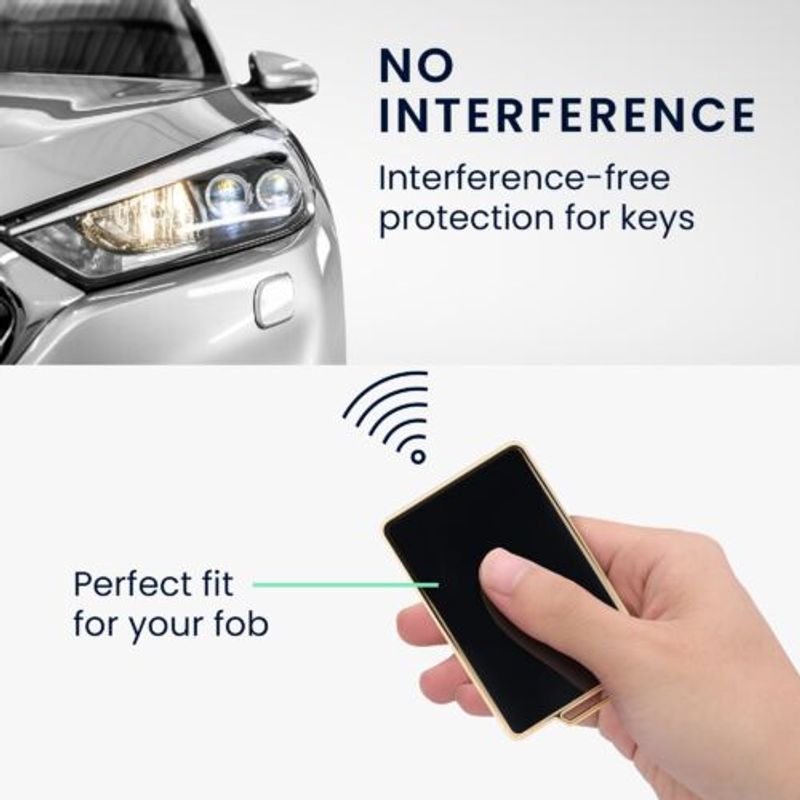Auto si Moto - Electronice auto - Accesorii electronice auto - Husa Cheie Auto pentru Tesla Model 3/Model Y, Kwmobile, Negru/Auriu, Silicon, 58600.01 - Infinity.ro