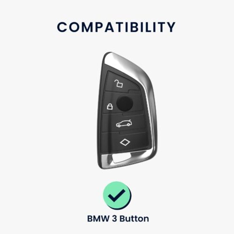 Auto si Moto - Electronice auto - Accesorii electronice auto - Husa Cheie Auto pentru BMW, 3 Butoane, Smart Key, Kwmobile, Plastic, Multicolor, 56724.01 - Infinity.ro