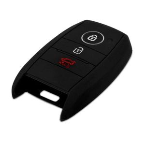 Husa Cheie Auto pentru Kia, 3 Butoane, Silicon, Negru, 43662.01