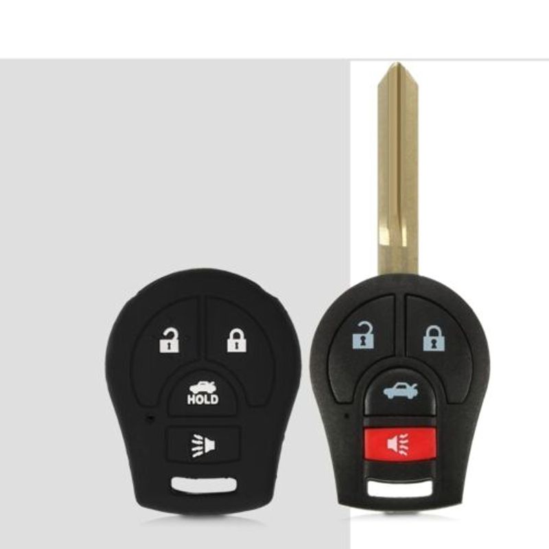 Auto si Moto - Electronice auto - Accesorii electronice auto - Husa Cheie Auto pentru Nissan, 4 Butoane, Silicon, Negru, 49187.01 - Infinity.ro