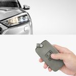 Auto si Moto - Electronice auto - Accesorii electronice auto - Husa Cheie Auto pentru Renault/Dacia, 4 Butoane, Keyless Go, Piele nabuc, Gri, 48565.09 - Infinity.ro