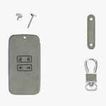 Auto si Moto - Electronice auto - Accesorii electronice auto - Husa Cheie Auto pentru Renault/Dacia, 4 Butoane, Keyless Go, Piele nabuc, Gri, 48565.09 - Infinity.ro