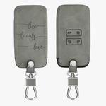 Auto si Moto - Electronice auto - Accesorii electronice auto - Husa Cheie Auto pentru Renault/Dacia, 4 Butoane, Keyless Go, Piele nabuc, Gri, 48565.09 - Infinity.ro