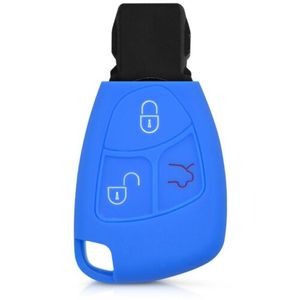 Husa Cheie Auto pentru Mercedes, 2-3 Butoane, Silicon, Albastru, 41626.04