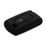 Auto si Moto - Electronice auto - Accesorii electronice auto - Husa Cheie Auto pentru Peugeot/Citroen, 2 Butoane, Silicon, Negru, 45652.01 - Infinity.ro