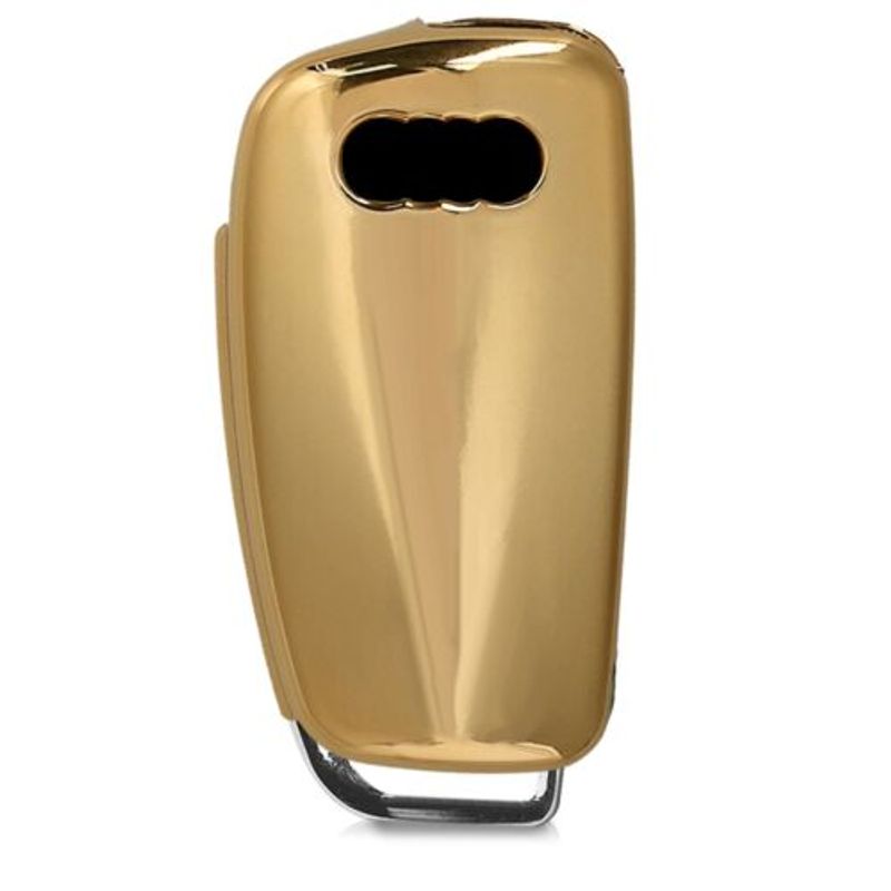 Auto si Moto - Electronice auto - Accesorii electronice auto - Husa Cheie Auto pentru Audi, 3 Butoane, Silicon, Gold, 44984.92 - Infinity.ro