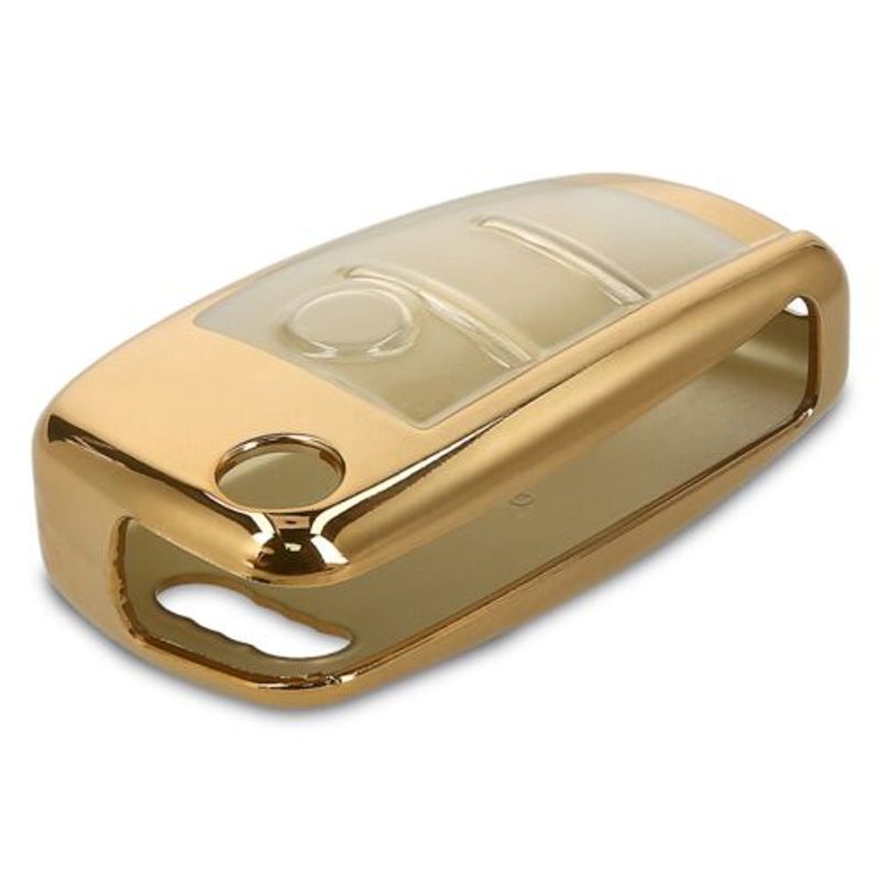 Auto si Moto - Electronice auto - Accesorii electronice auto - Husa Cheie Auto pentru Audi, 3 Butoane, Silicon, Gold, 44984.92 - Infinity.ro