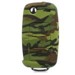 Auto si Moto - Electronice auto - Accesorii electronice auto - Husa Cheie Auto pentru VW/Skoda/Seat, 3 Butoane, Silicon, Verde, 41729.09 - Infinity.ro