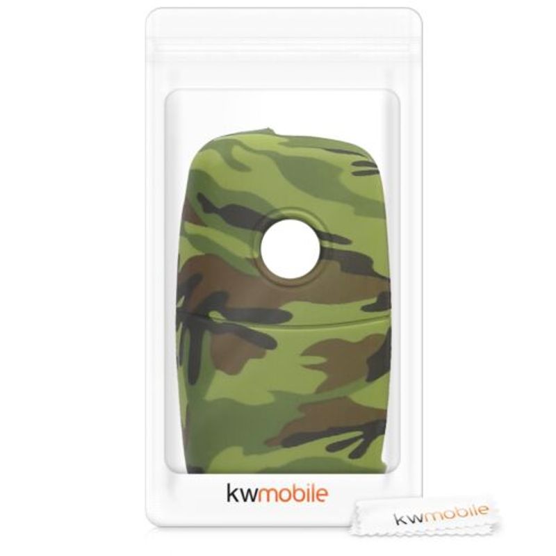 Auto si Moto - Electronice auto - Accesorii electronice auto - Husa Cheie Auto pentru VW/Skoda/Seat, 3 Butoane, Silicon, Verde, 41729.09 - Infinity.ro