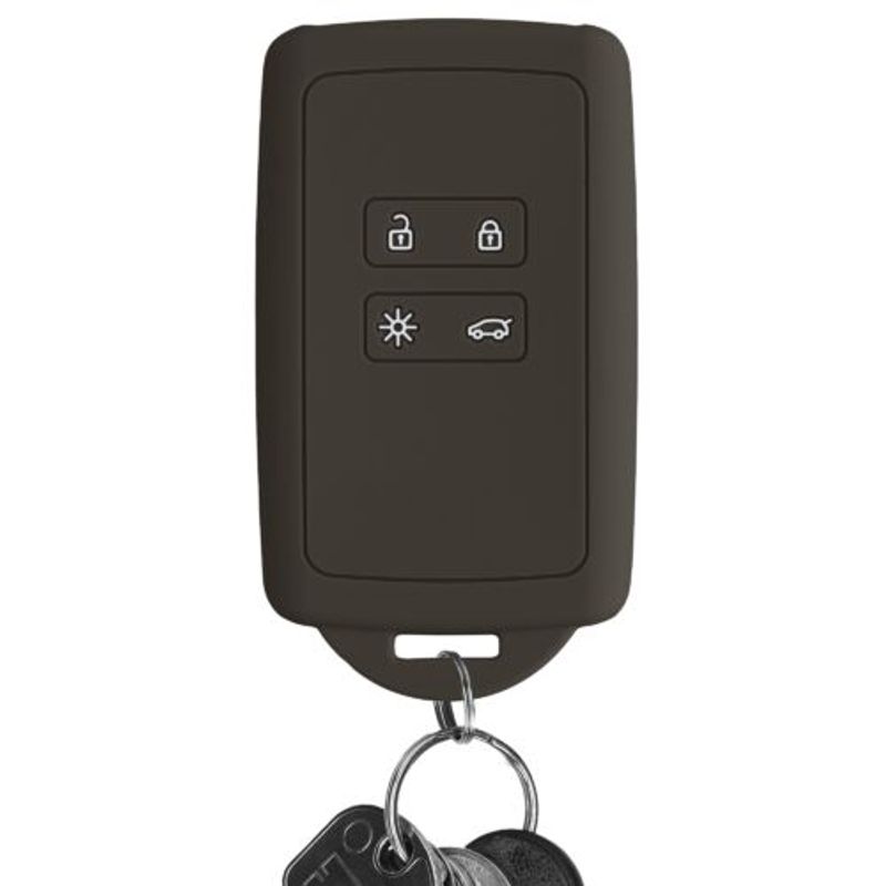 Auto si Moto - Electronice auto - Accesorii electronice auto - Husa Cheie Auto kwmobile pentru Renault/Dacia  4 Butoane - Keyless Go, Silicon, Negru, 48035.107 - Infinity.ro