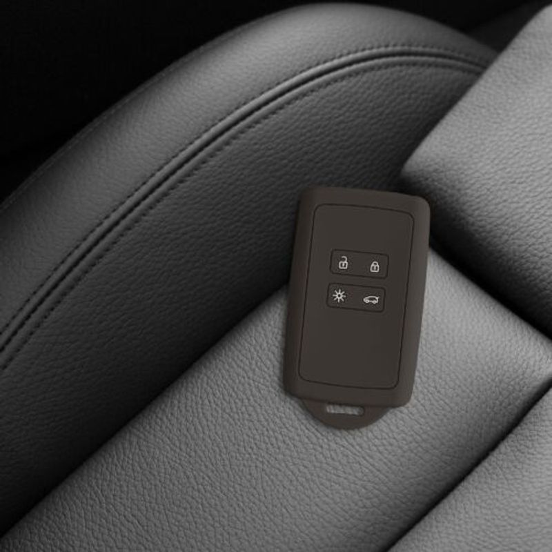 Auto si Moto - Electronice auto - Accesorii electronice auto - Husa Cheie Auto kwmobile pentru Renault/Dacia  4 Butoane - Keyless Go, Silicon, Negru, 48035.107 - Infinity.ro