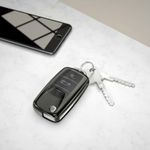 Auto si Moto - Electronice auto - Accesorii electronice auto - Husa Cheie Auto pentru VW/Skoda/Seat, 3 Butoane, Silicon, Negru, 48036.95 - Infinity.ro