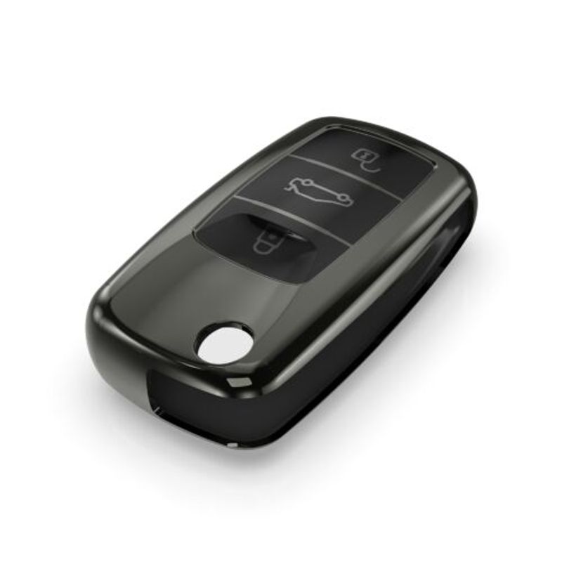 Auto si Moto - Electronice auto - Accesorii electronice auto - Husa Cheie Auto pentru VW/Skoda/Seat, 3 Butoane, Silicon, Negru, 48036.95 - Infinity.ro