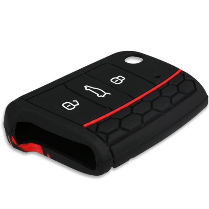 Auto si Moto - Electronice auto - Accesorii electronice auto - Husa Cheie Auto pentru VW, 3 Butoane, Silicon, Negru, 42888.09 - Infinity.ro